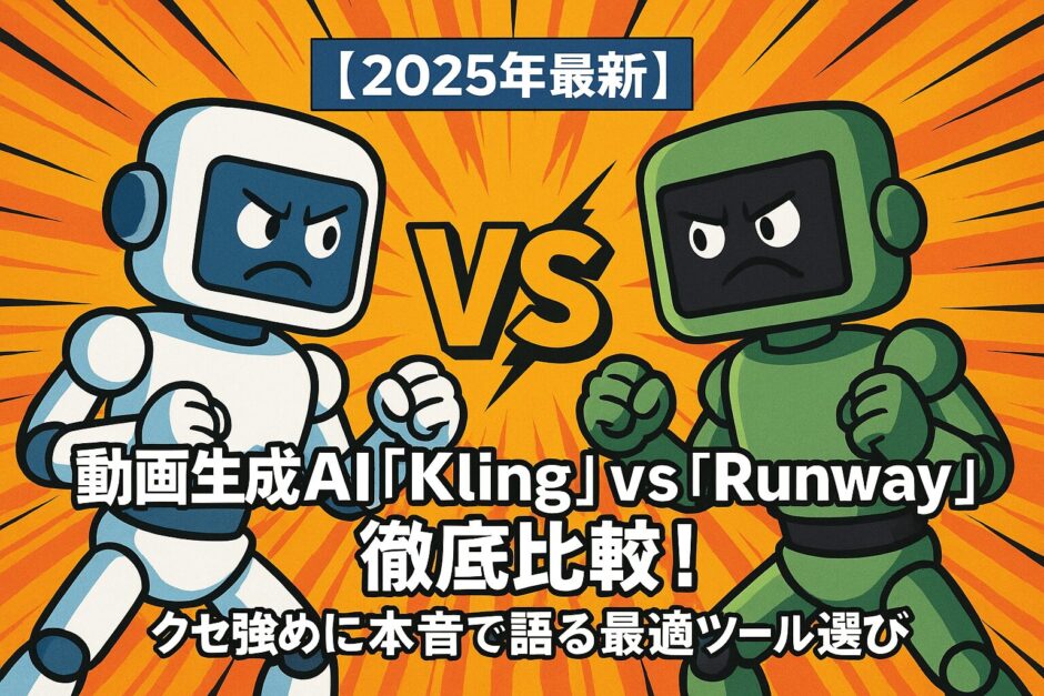 【2025年最新】動画生成AI「Kling」vs「Runway」徹底比較!クセ強めに本音で語る最適ツール選び