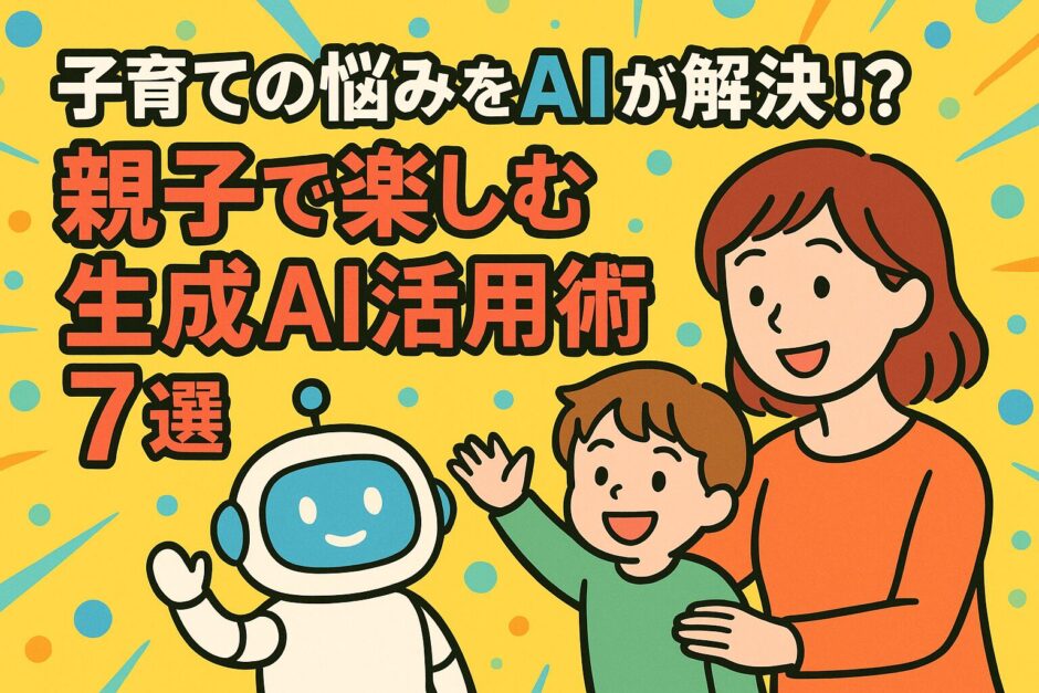 子育ての悩みをAIが解決！？親子で楽しむ生成AI活用術7選