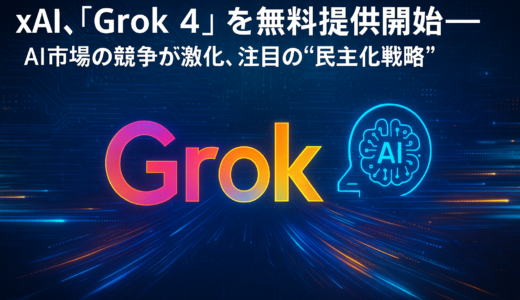 xAI、「Grok 4」を無料提供開始──AI市場の競争が激化、注目の“民主化戦略”