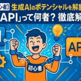 【脱・初心者】生成AIのポテンシャルを解放せよ!噂の「API」って何者?徹底解説