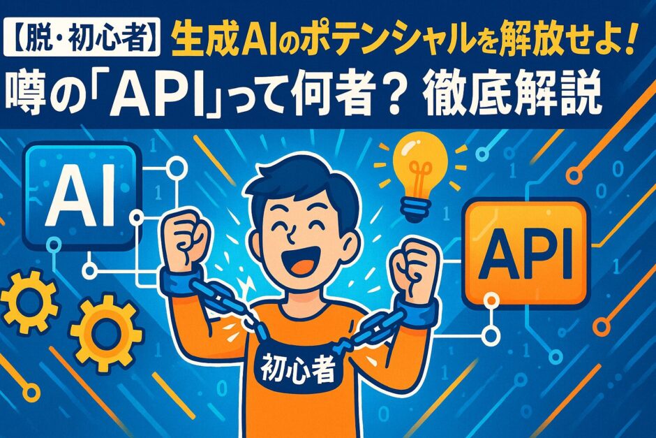 【脱・初心者】生成AIのポテンシャルを解放せよ！噂の「API」って何者？徹底解説