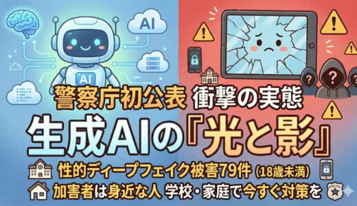 生成AIの「光と影」：警察庁が初公表した「性的ディープフェイク」被害79件の衝撃と、学校・家庭で今すぐすべきこと