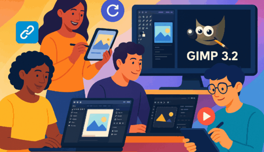 GIMP 3.2の衝撃！レイヤーリンクと新UIが画像編集を変える