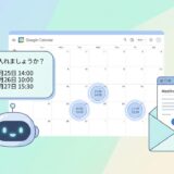 AIとGoogle Calendarで日程調整メールを自動生成するイメージ