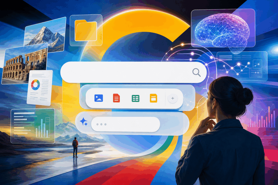 Googleが検索ボックスを25年ぶりに大改修、Gemini 3.5 Flash搭載で画像・PDF・動画のアップロードに対応