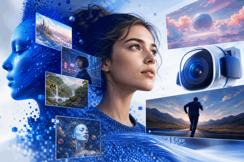 Metaが発表した画像生成AI「Muse Image」と動画生成AI「Muse Video」のイメージ図