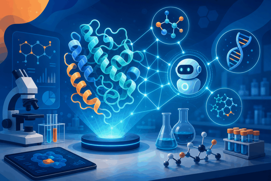 Claude Scienceのイメージ タンパク質構造とAI