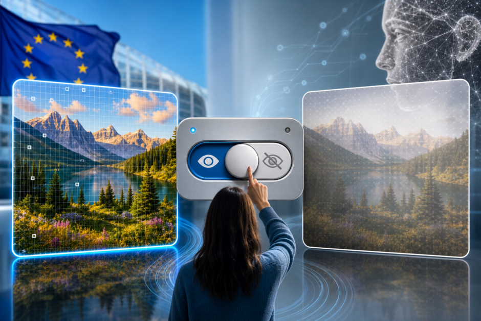 GoogleがGemini・FlowでAI生成コンテンツの目に見えるウォーターマークを非表示にできる設定を追加。EU AI法の透明性義務とユーザーの自由度のバランスを取る。