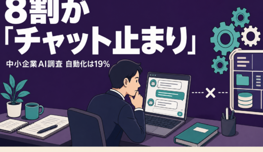 中小企業AI導入6割、8割が「チャット止まり」｜自動化19%の壁