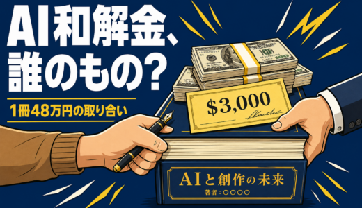 AI和解金1冊48万円は誰のもの？出版社が著者に横槍