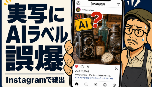 インスタのAI判定が誤爆｜実写にラベル、AI画像は素通り