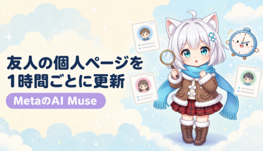 MetaのMuseが友人の人物ページを1時間ごとに更新